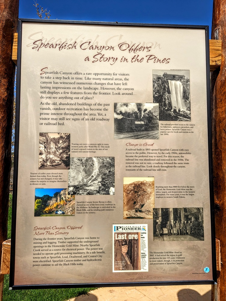 Spearfish Canyon information board