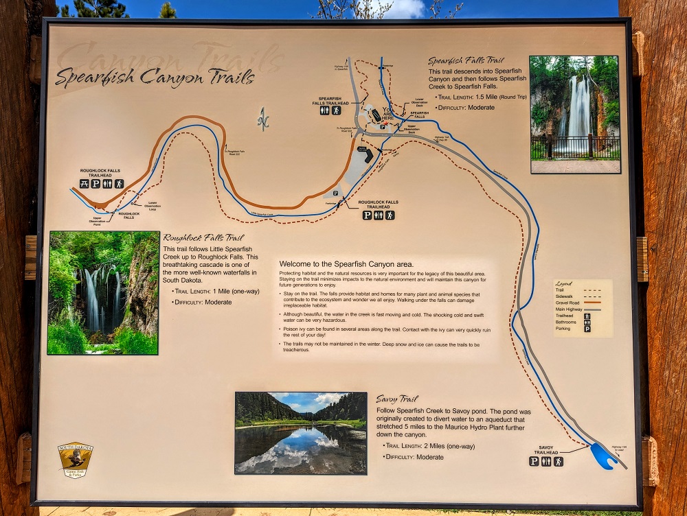 Spearfish Canyon trail map