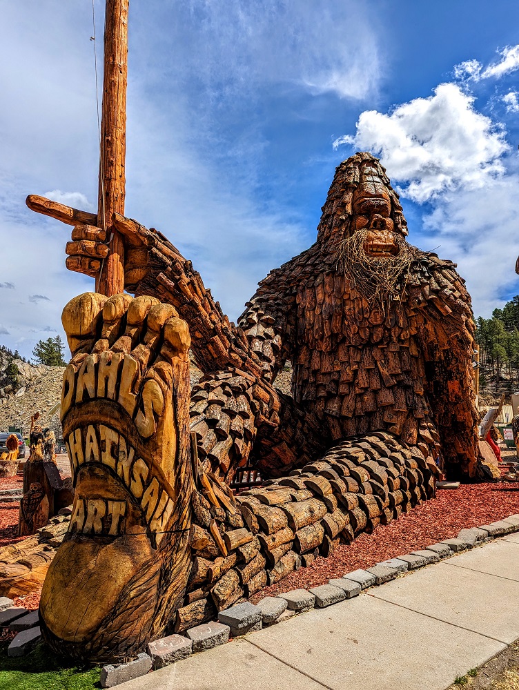 World's Largest Bigfoot at Dahl's Chainsaw Art in Keystone, SD