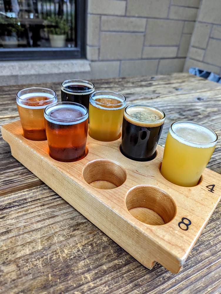 Beer flight at Venn Brewing in Minneapolis