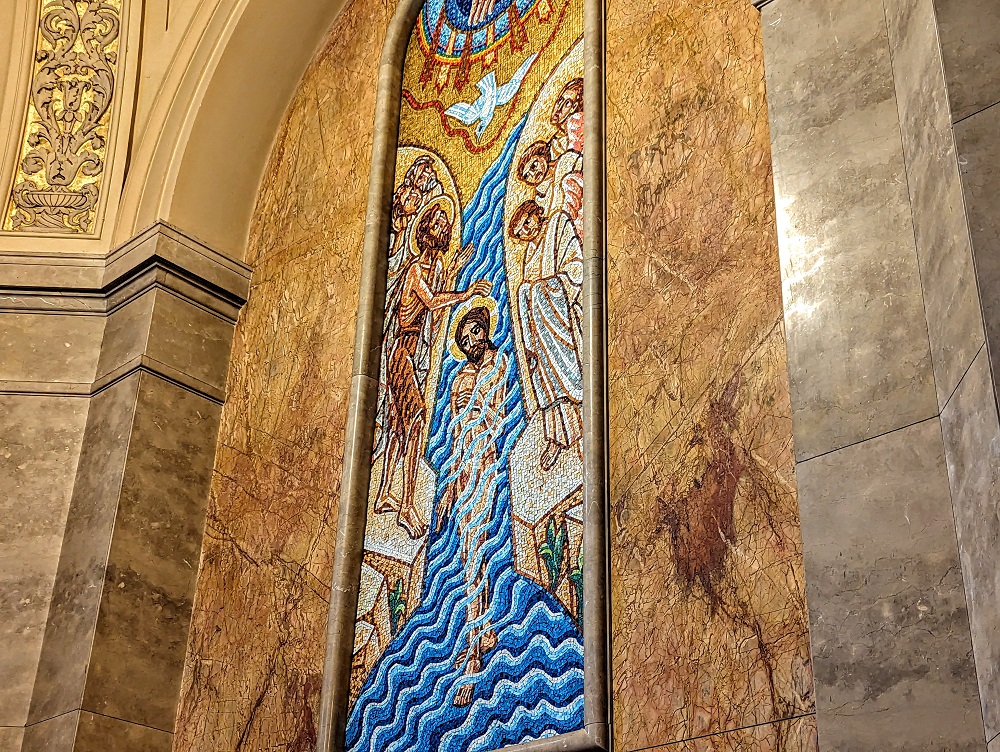 Cathedral of Saint Paul - Mosaic of Jesus being baptized