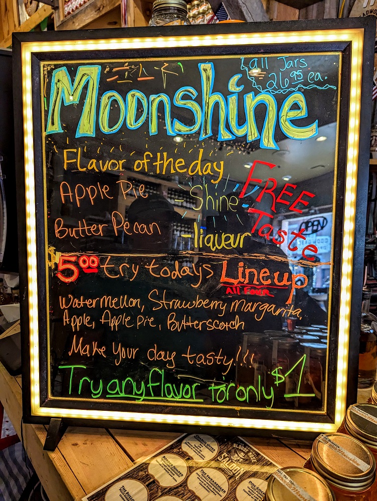 Deadwood Distilling Company - Moonshine tasting pricing