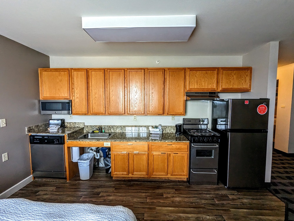 Kitchen at the TownePlace Suites in Eagan