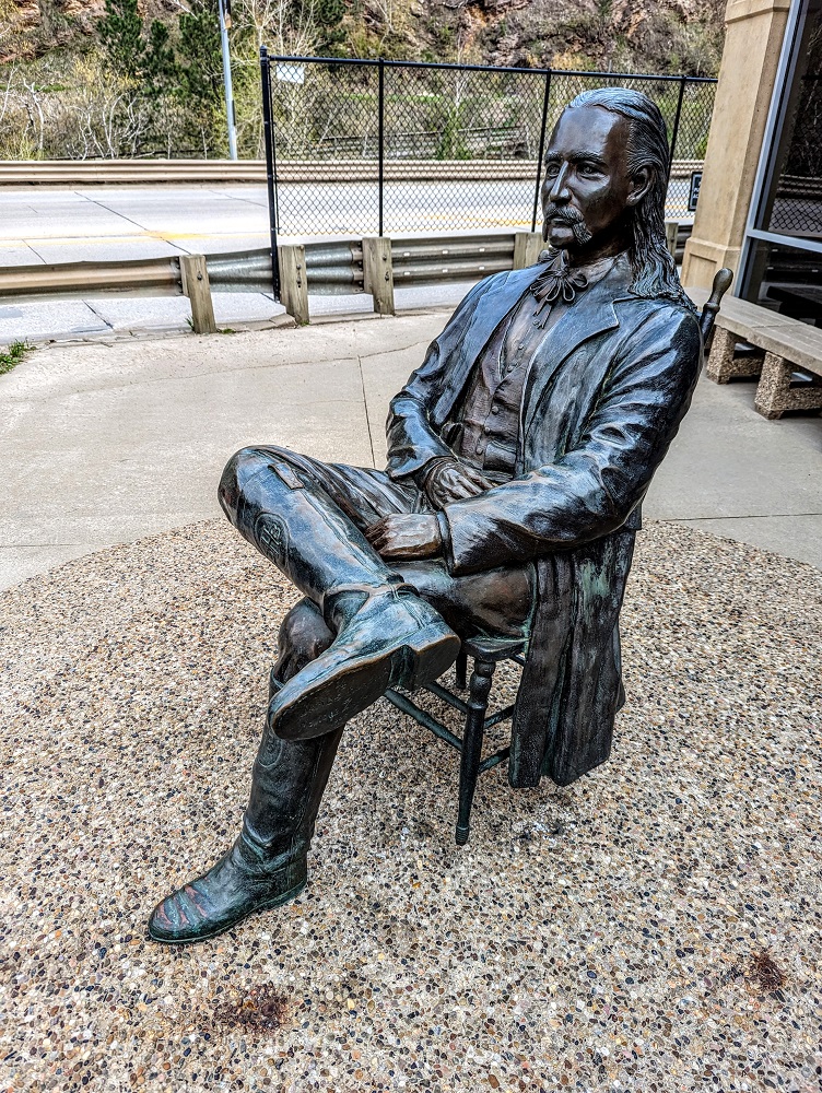 Wild Bill Hickok statue in Deadwood, SD