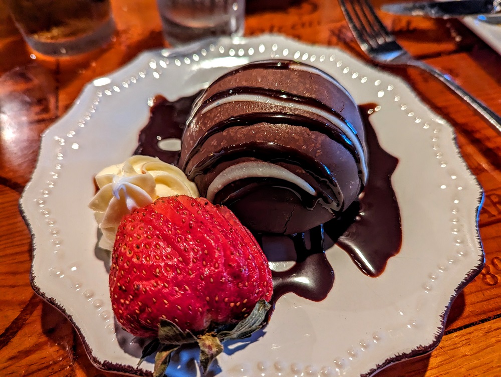 Chocolate dessert at Dusty's Cellar in Lansing, MI