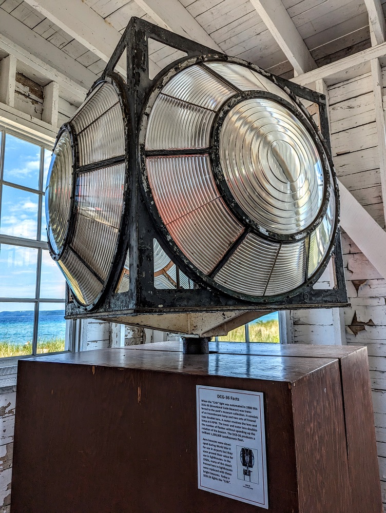 Fresnel lens in the Sleeping Bear Point Coast Guard Station Maritime Museum