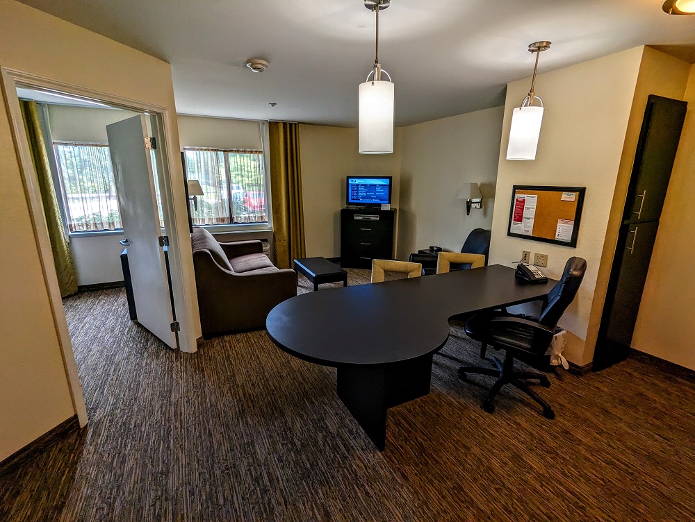 Our one bedroom suite at the Candlewood Suites Lansing, MI