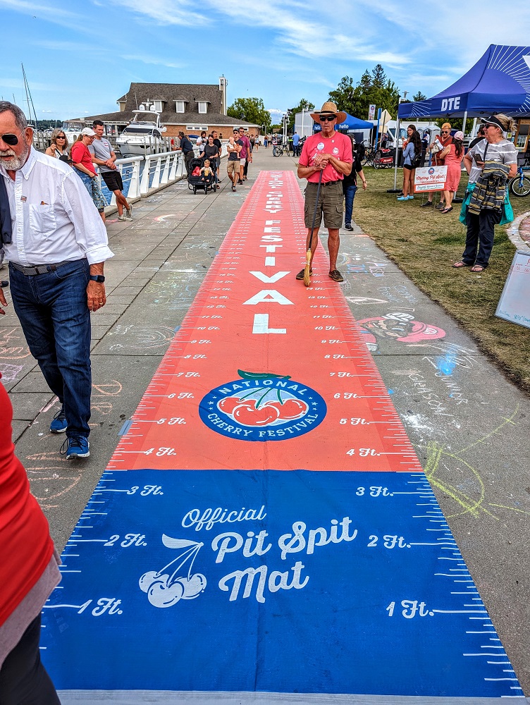 The Pit Spit Mat at the National Cherry Festival