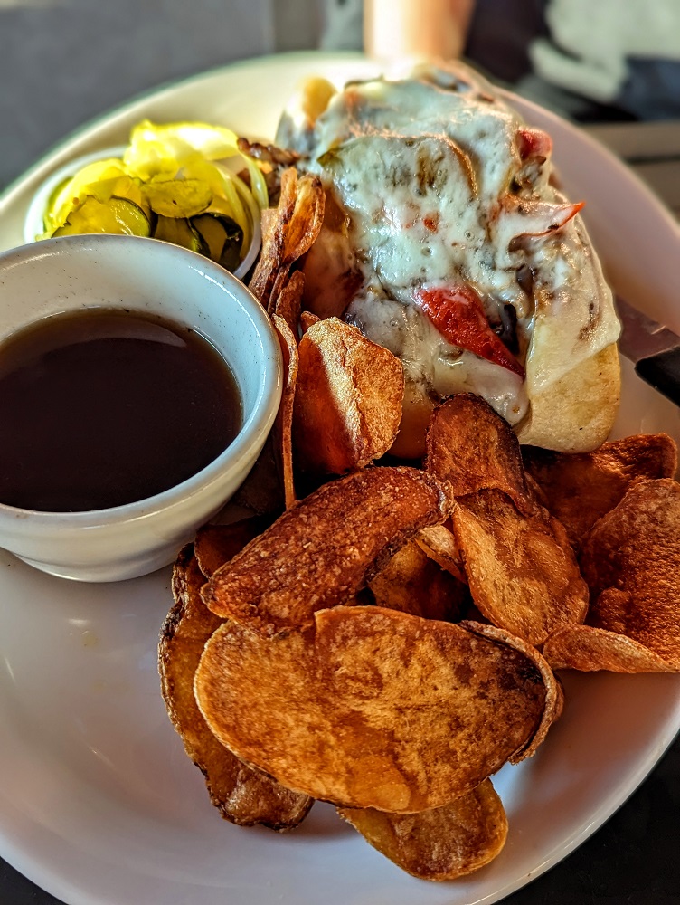 Brown's Brewing Company in Troy, NY - French dip sandwich