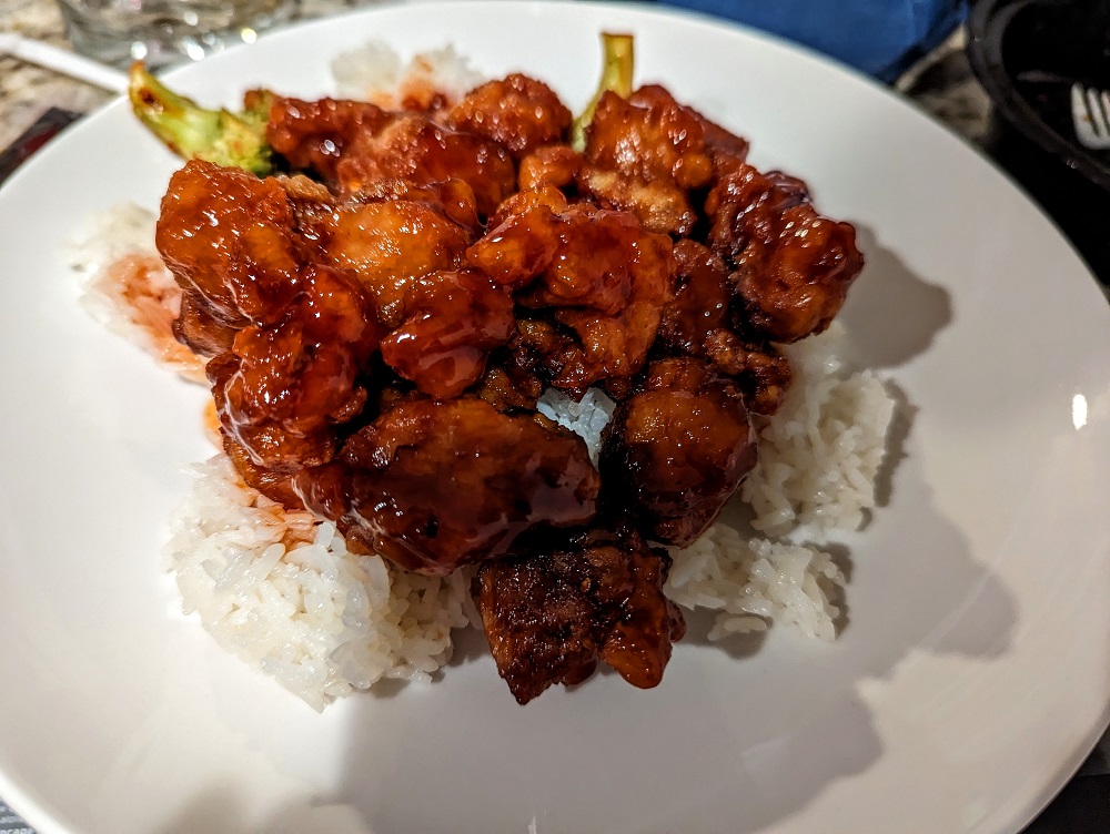 General Tso's chicken from Green Shell Chinese Restaurant in Troy, NY