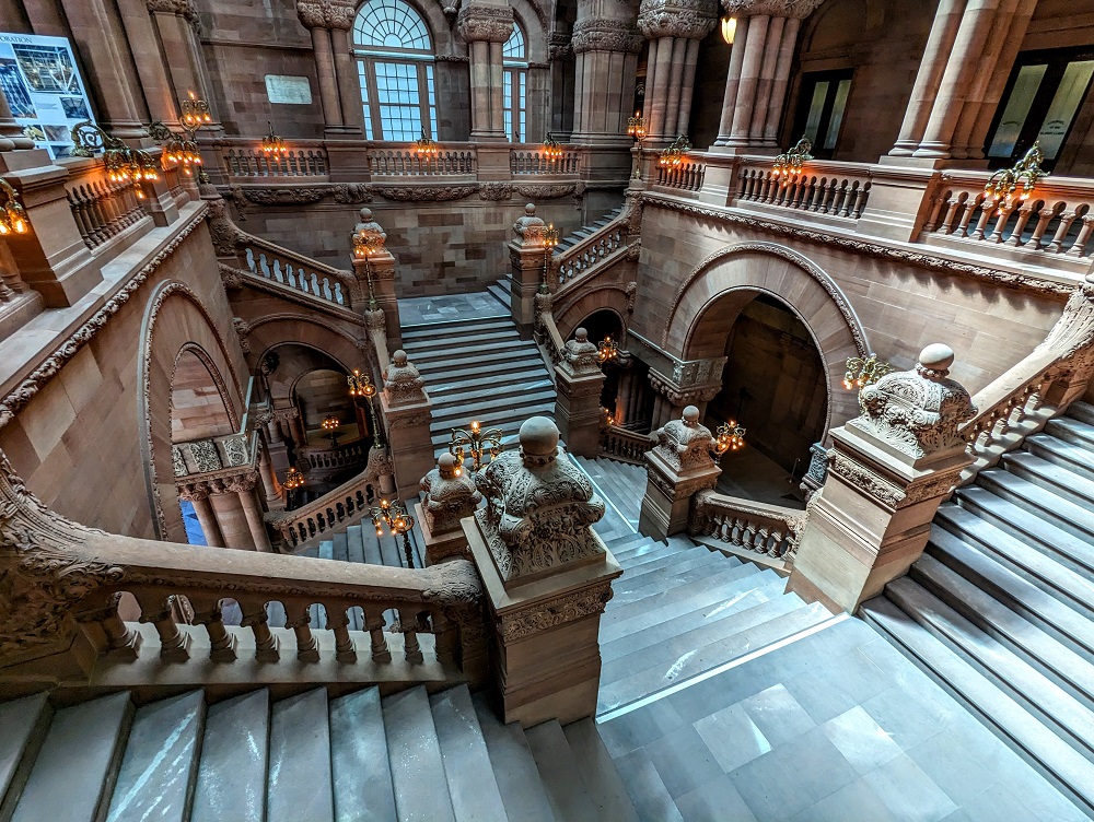 New York State Capitol staircase