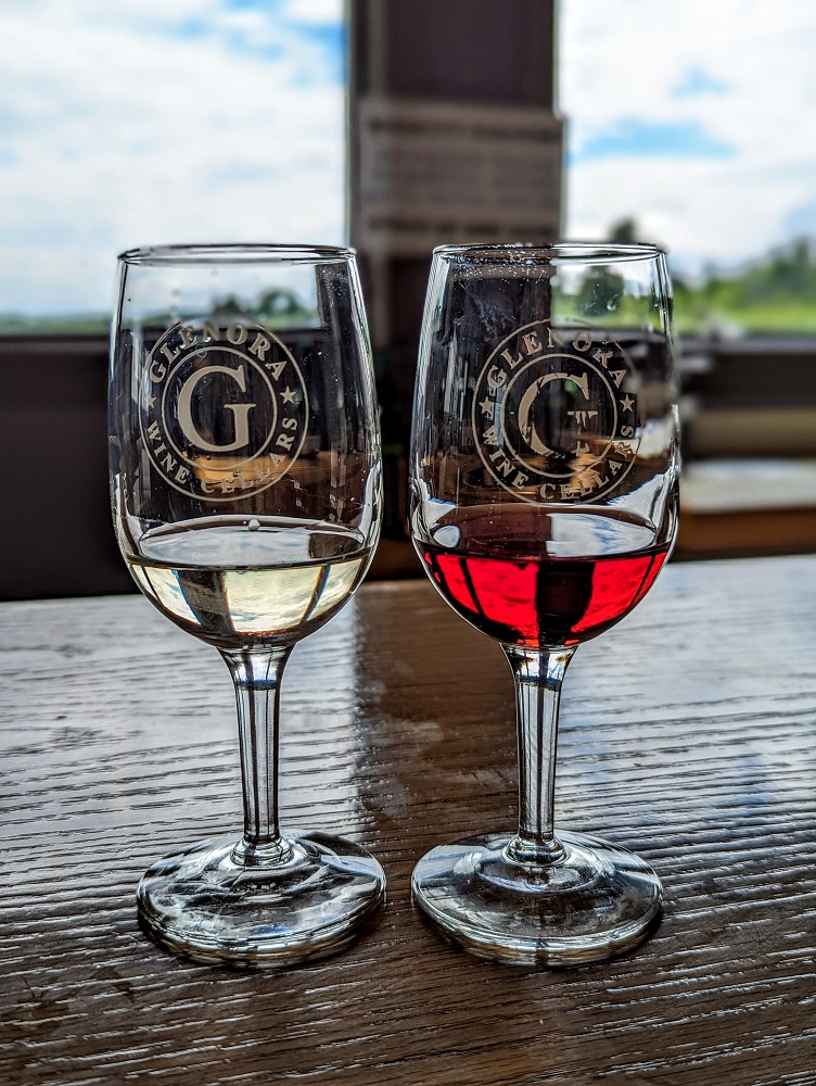 Wine tasting at Glenora Wine Cellars