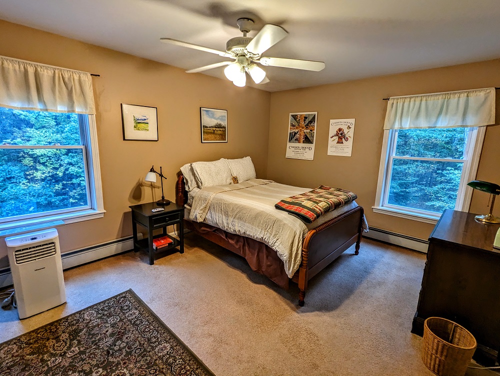 Bedroom of our Airbnb in Gray, ME