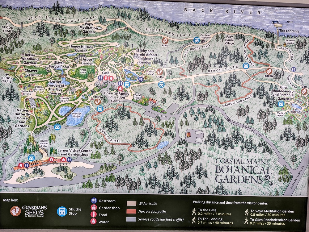Map of Coastal Maine Botanical Gardens