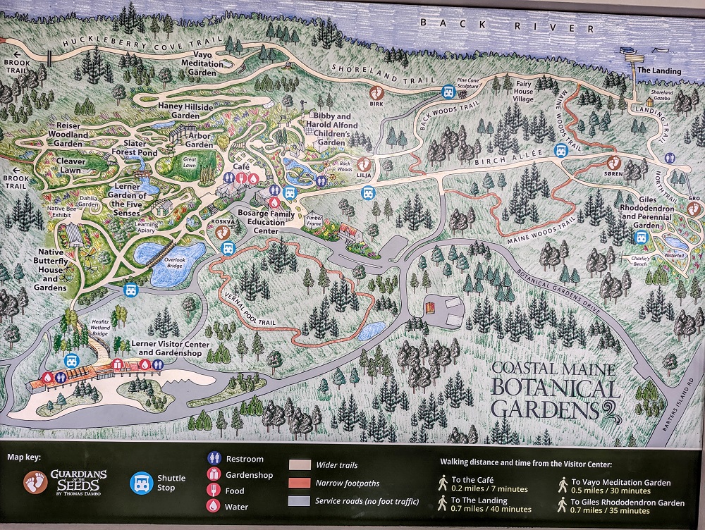 Maine Botanical Gardens Map