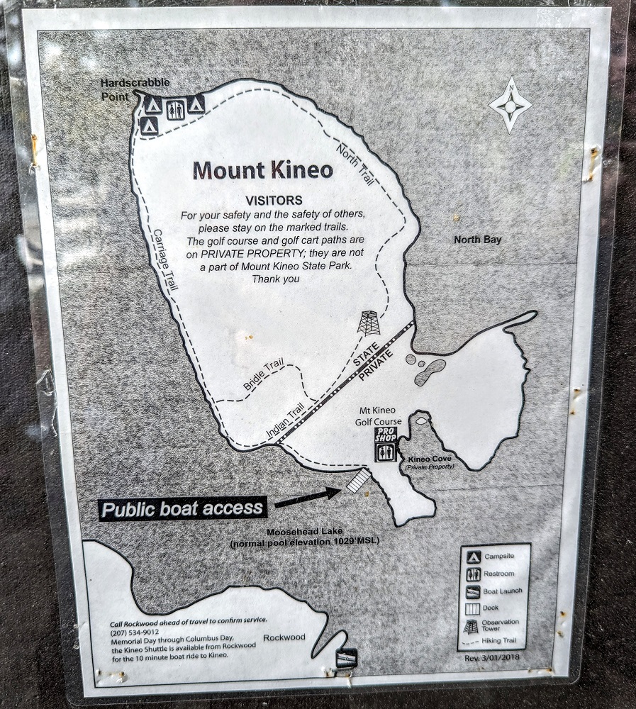 Mount Kineo State Park trail map