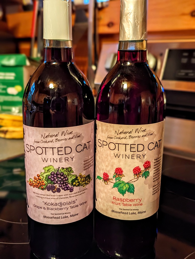 Our fruit wines from Spotted Cat Winery in Maine