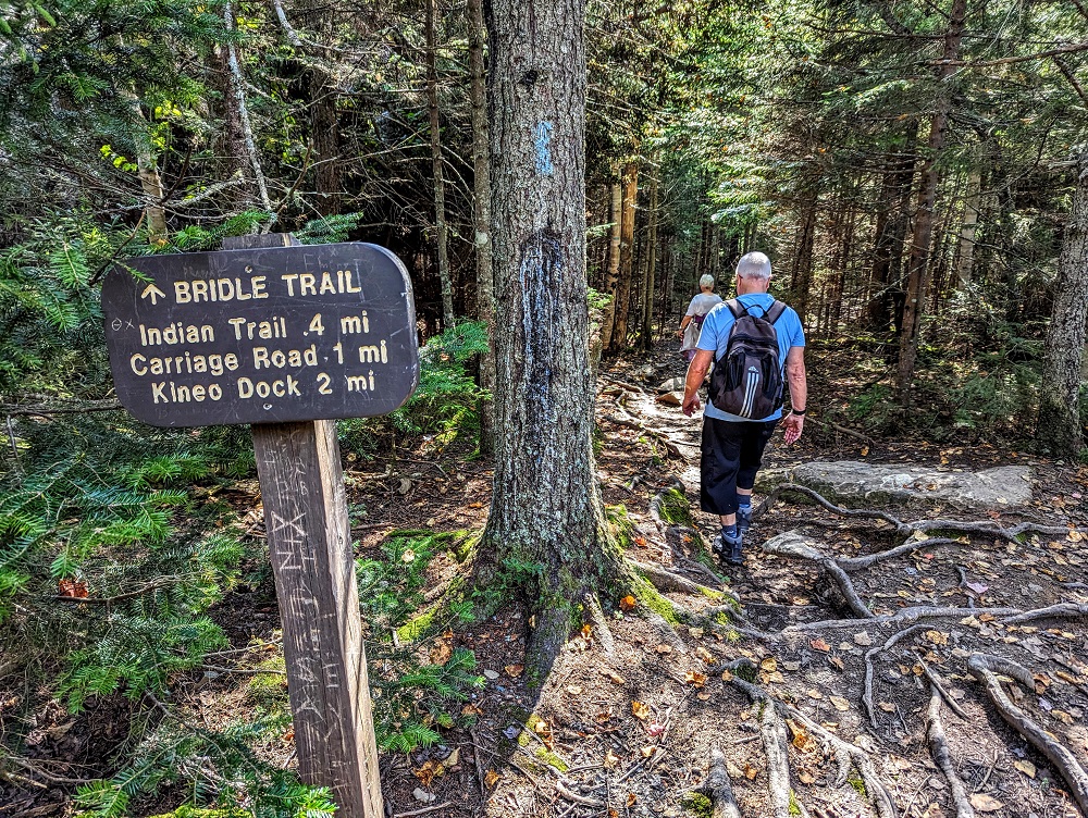 Start of the hike back down the Bridle Trail