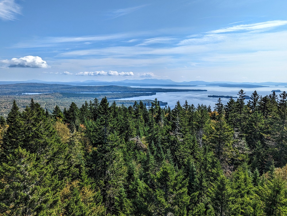 View from the top of the Mount Kineo Observation Tower