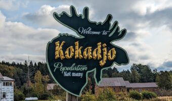 Welcome to Kokadjo Population Not Many sign