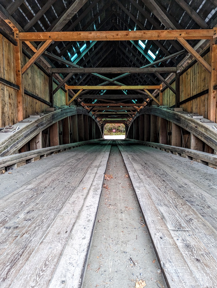 Inside Lincoln Covered Bridge