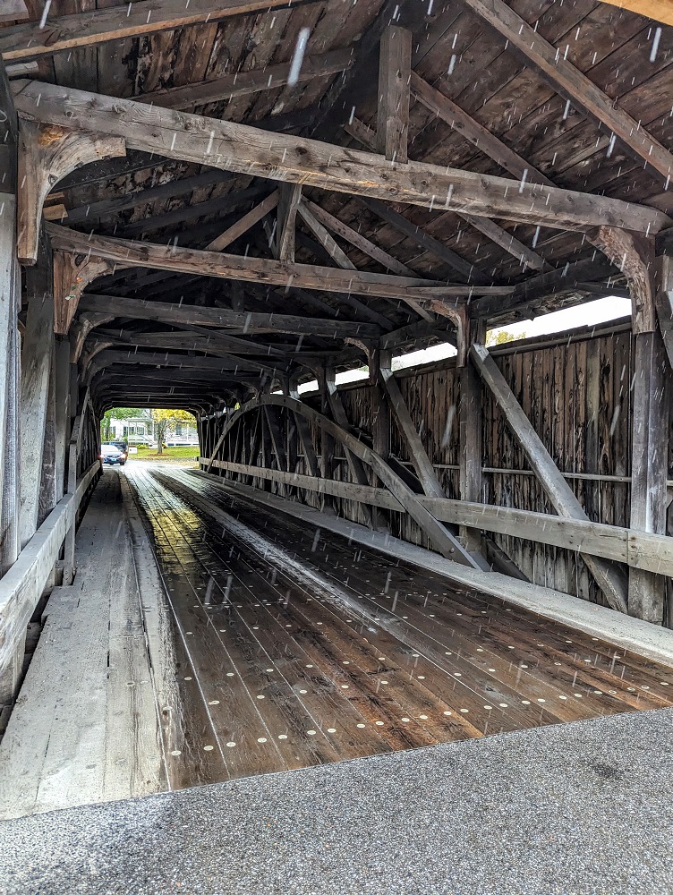 Inside Waitsfield Covered Bridge