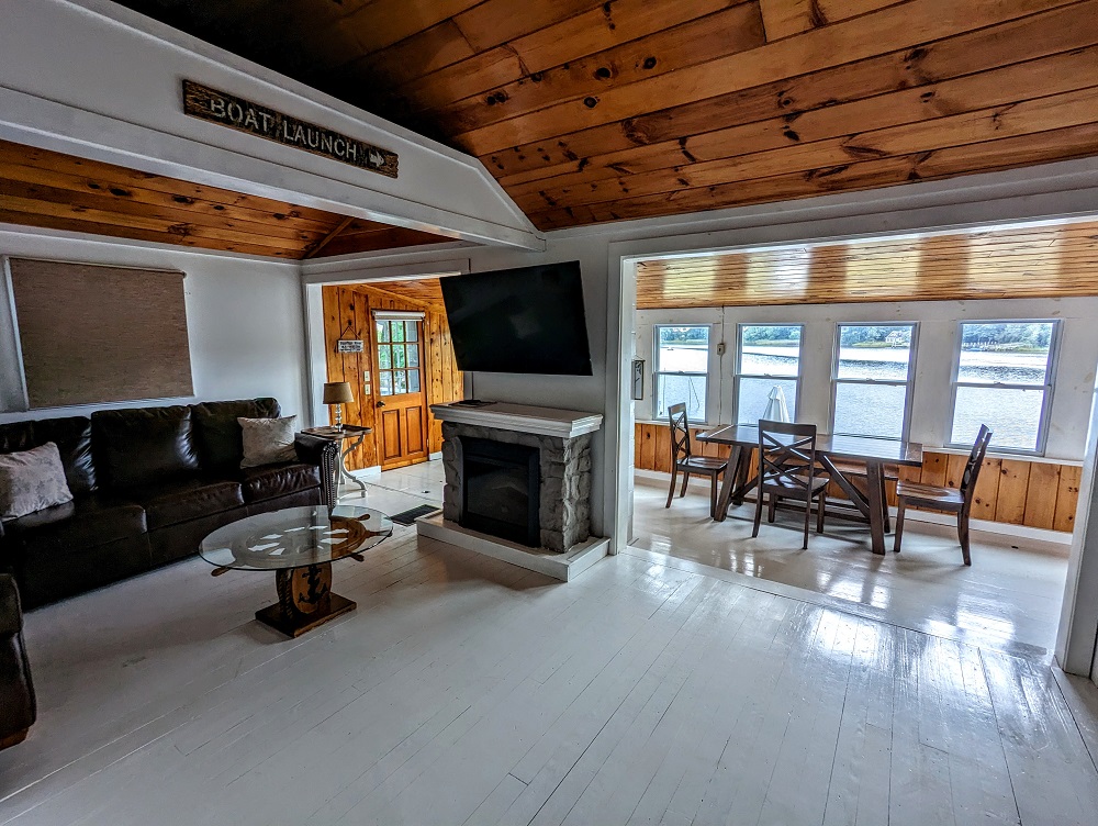 Living room & dining room of our Vacasa property in Wareham, MA