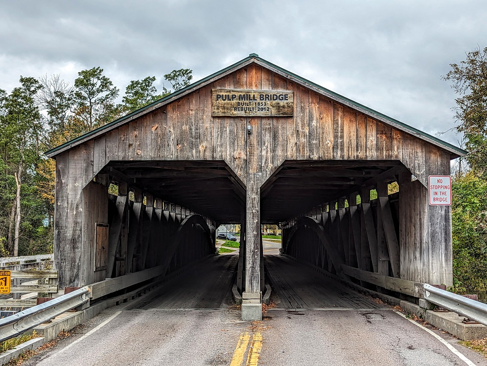 Pulp Mill Covered Bridge in Middlebury, VT