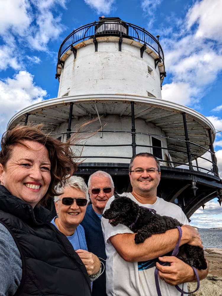 The four of us at Spring Point Ledge Lighthouse