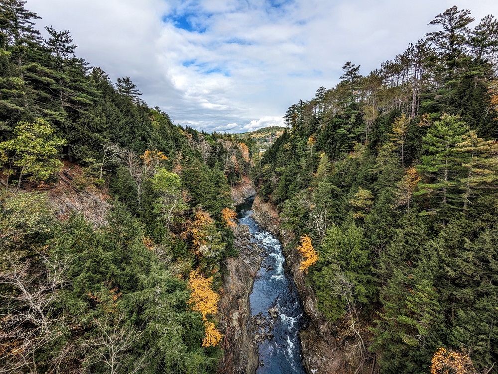 View of Quechee Gorge from Quechee Gorge Bridge from the other side