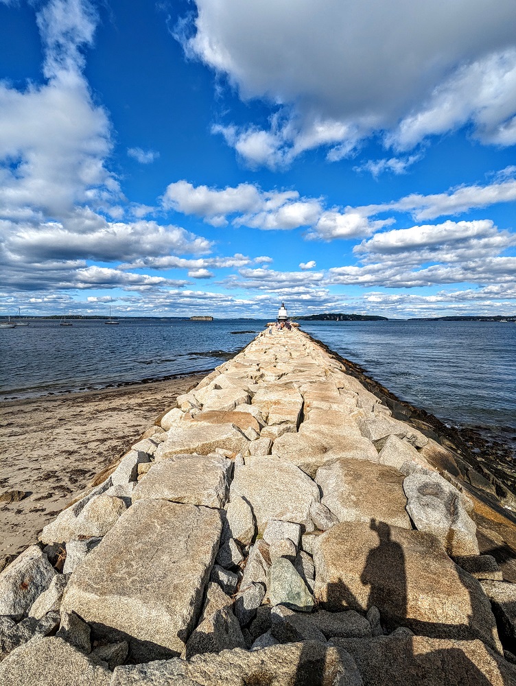 Walkway out to Spring Point Ledge Lighthouse