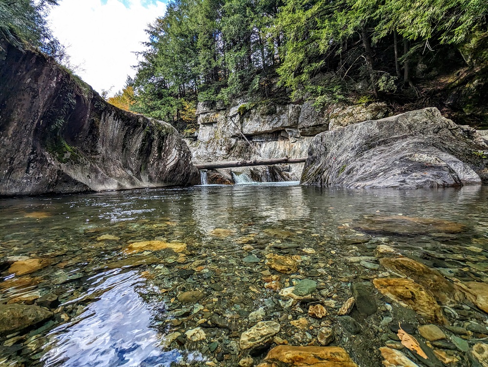 Warren Falls in Vermont - The water was as clear as ever