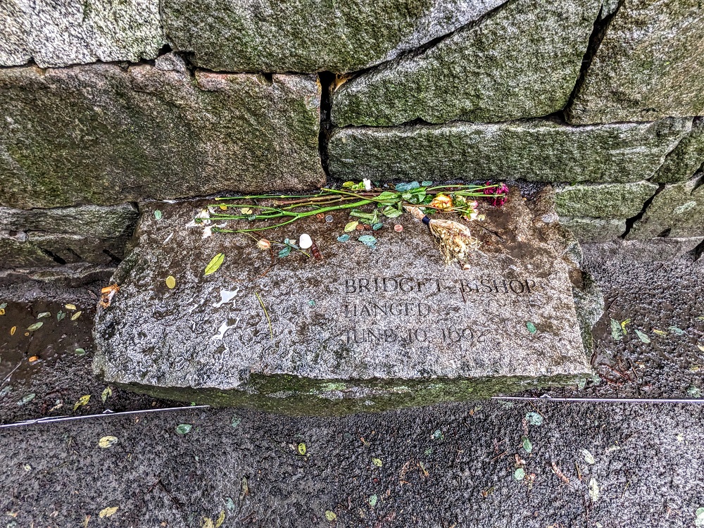Salem Witch Trials Memorial - Bridget Bishop memorial slab
