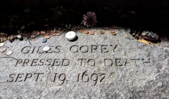 Salem Witch Trials Memorial - Giles Corey memorial slab