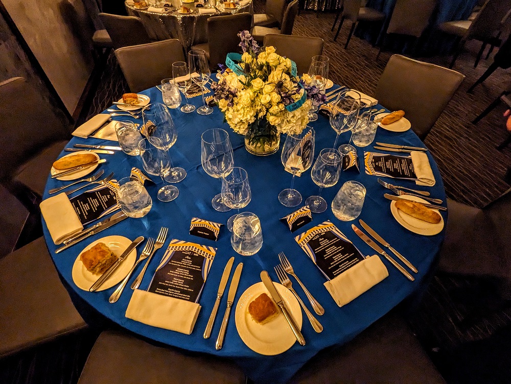 United cardmember events New Year's Eve Charlie Palmer Steak New York City - Our table