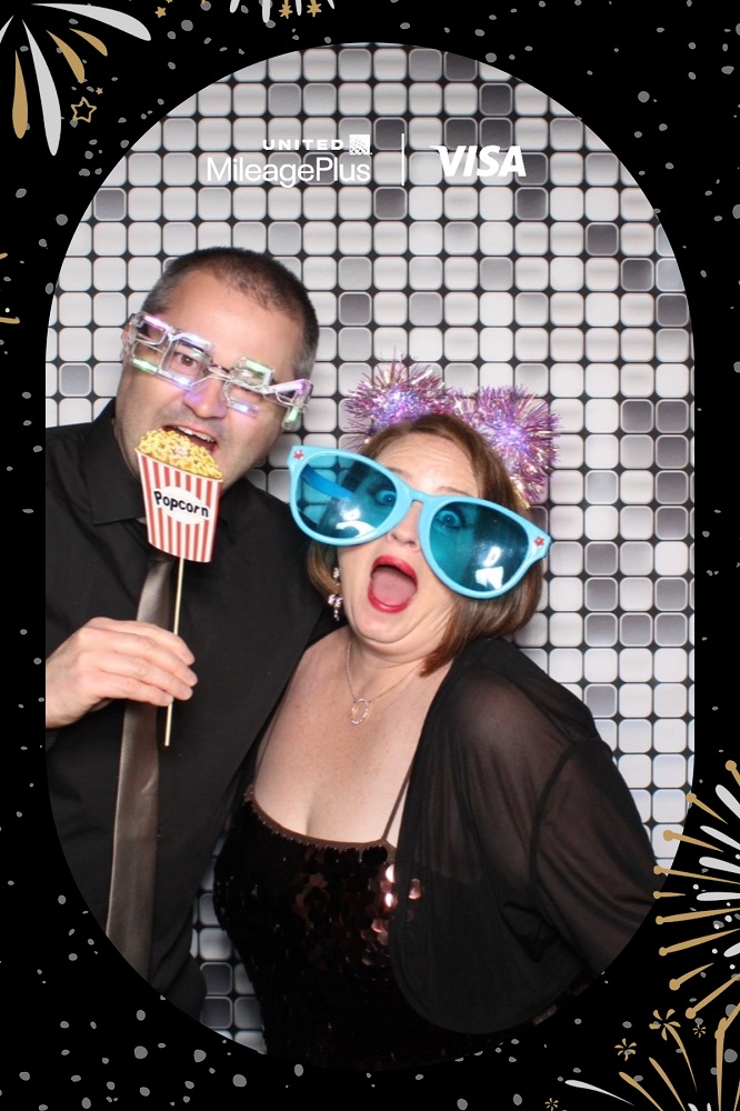 United cardmember events New Year's Eve Charlie Palmer Steak New York City - Photo booth shot