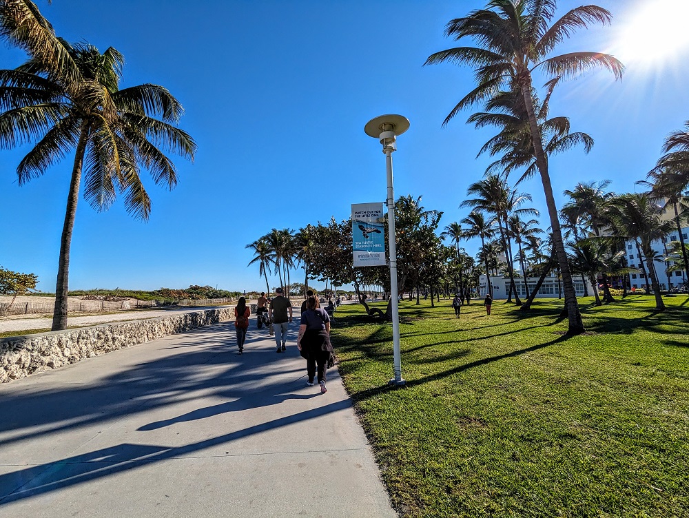 Pedestrian walkway in South Beach