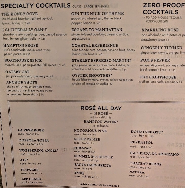 The Hampton Social Orlando drinks menu 1