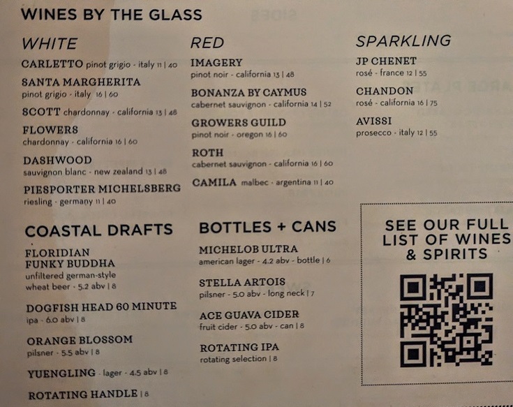 The Hampton Social Orlando drinks menu 2