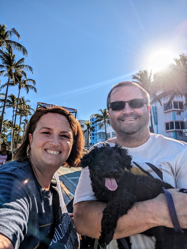 The three of us enjoying a beautiful day out in South Beach