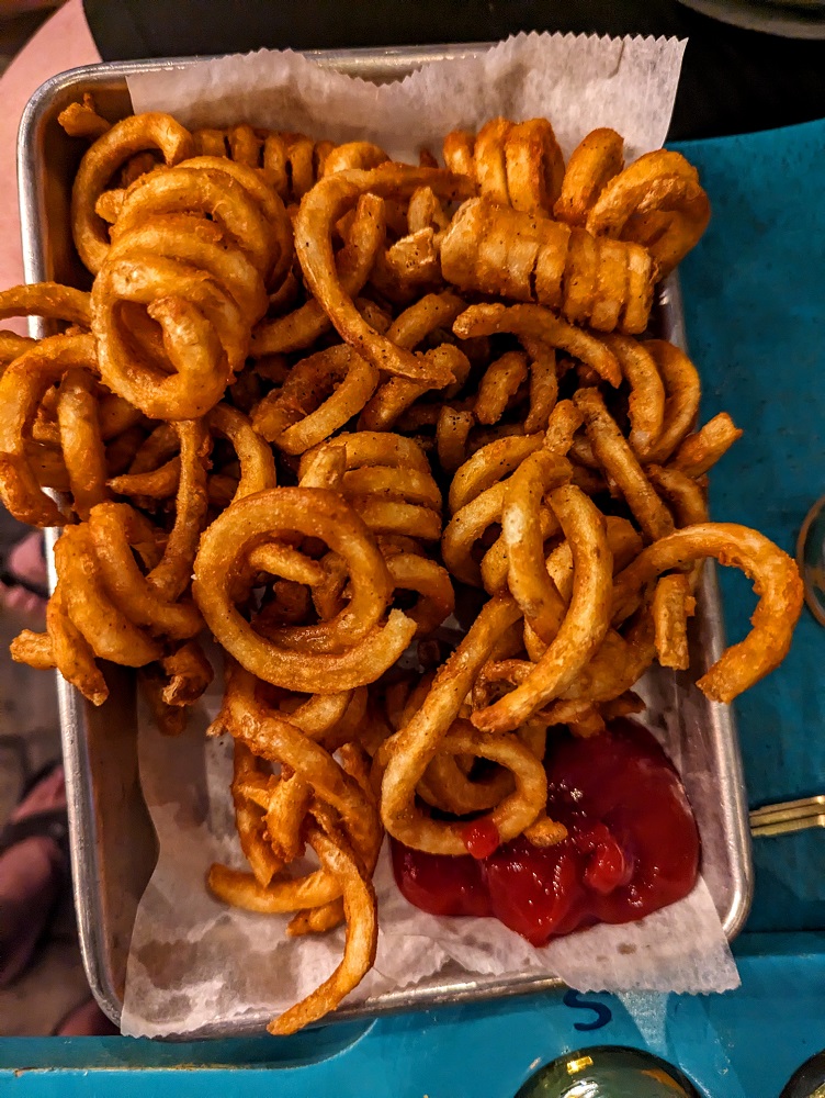 Curly fries from food truck at Islamorada Brewery & Distillery