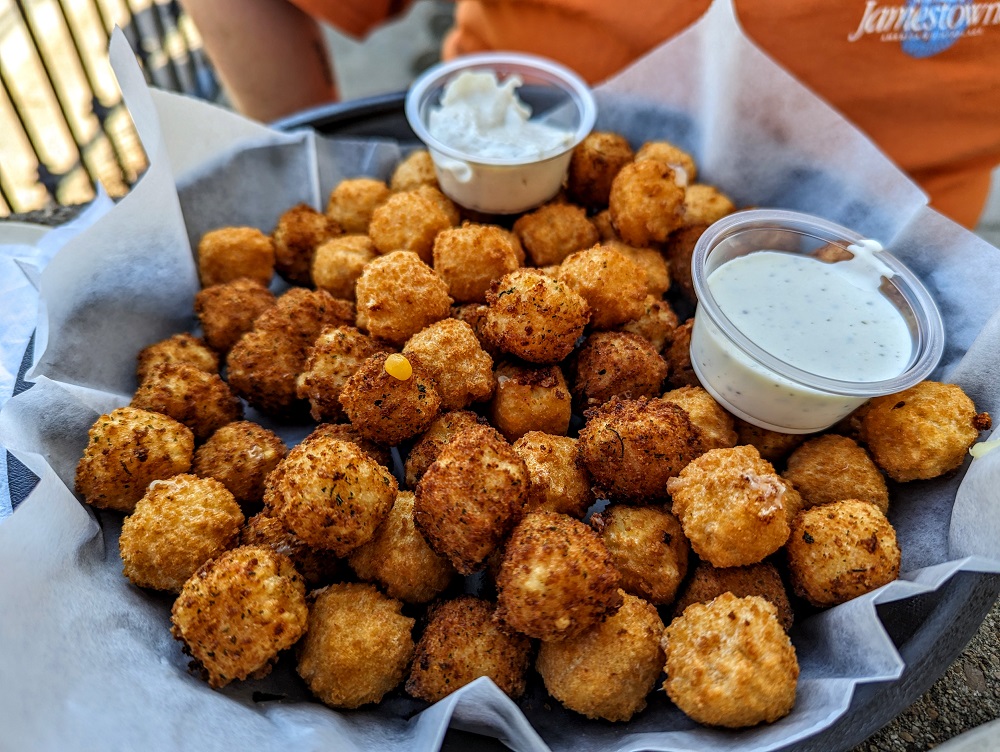 Fried cheese cubes at Hilltop Inn in Evansville, IN