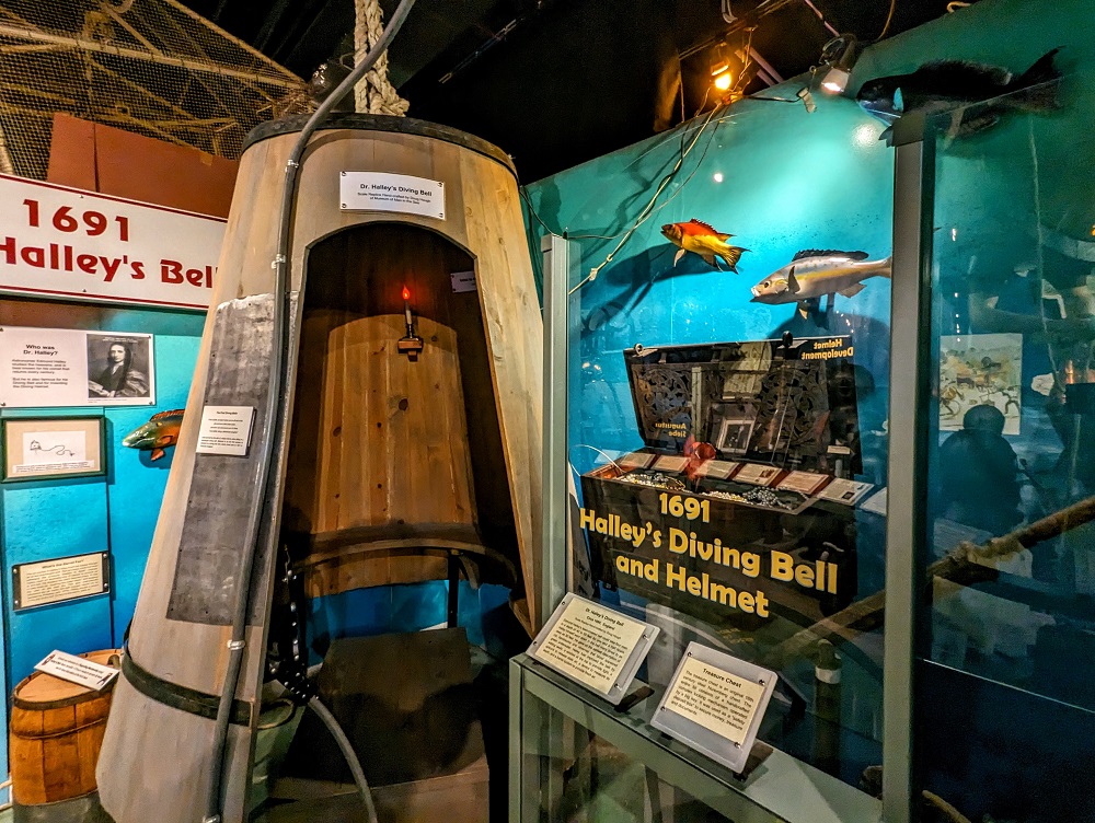 History of Diving Museum in Islamorada, FL - Replica of Halley's diving bell