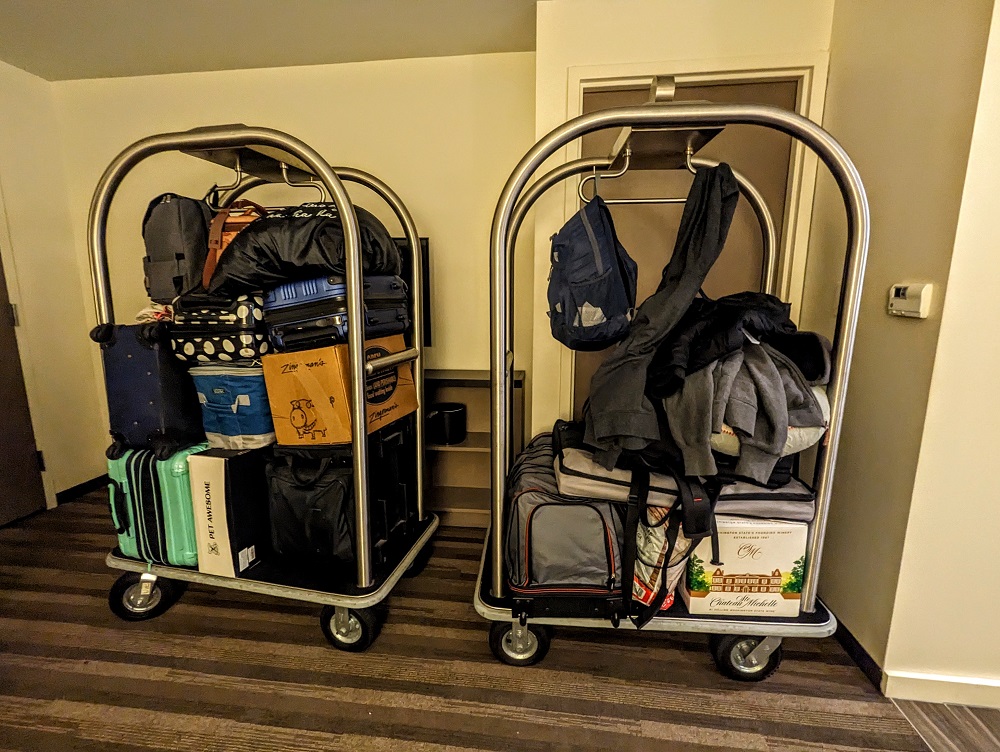 Luggage carts - What moving day looks like each week