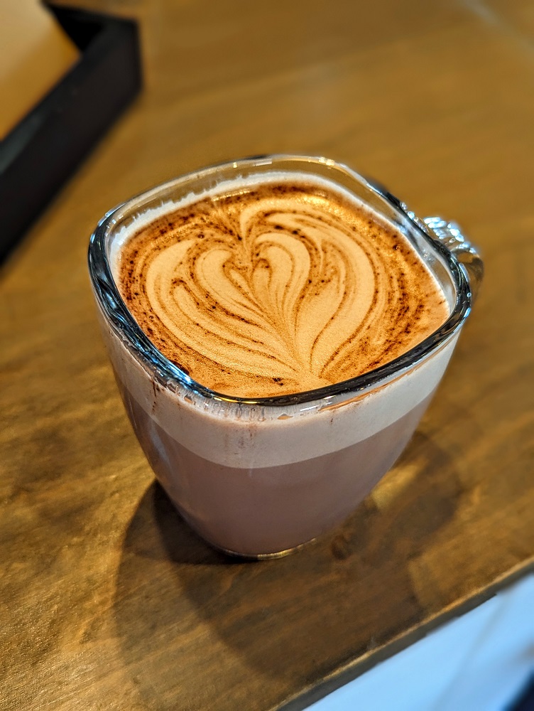 New Harmony, IN - Hot chocolate from Black Lodge Coffee Roasters