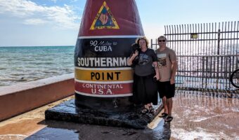 Shae, Truffles and me at the Southernmost Point Of The Continental USA buoy
