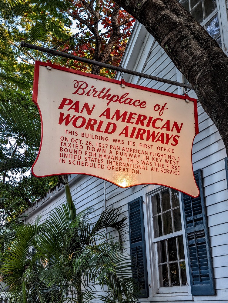 Sign outside First Flight Island Restaurant & Brewery in Key West