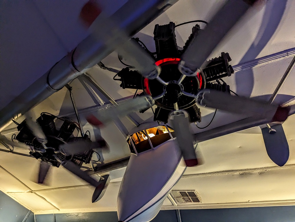 Sikorsky seaplane in the Crash Bar at First Flight Island Restaurant & Brewery in Key West