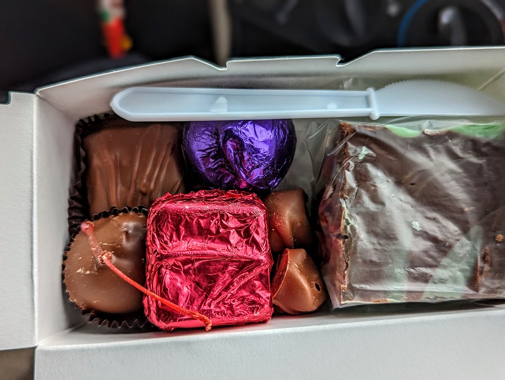 Box of candy from Candy Jar in Idaho Falls