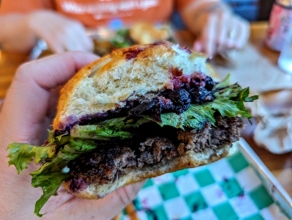 The Heat burger (with blueberry compote) at Boise Fry Company
